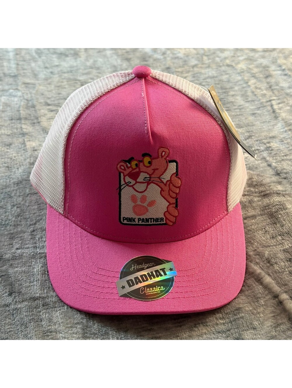 Headgear Classics Pink Panther Trucker Hat Men's One Size Adjustable Pink White